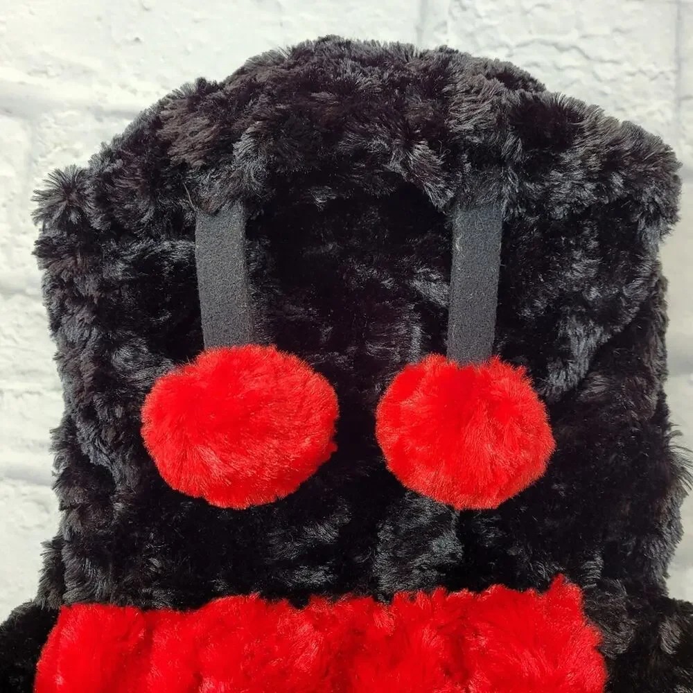 Adorably Cozy Faux Fur Ladybug Halloween Jacket Costume 24 months